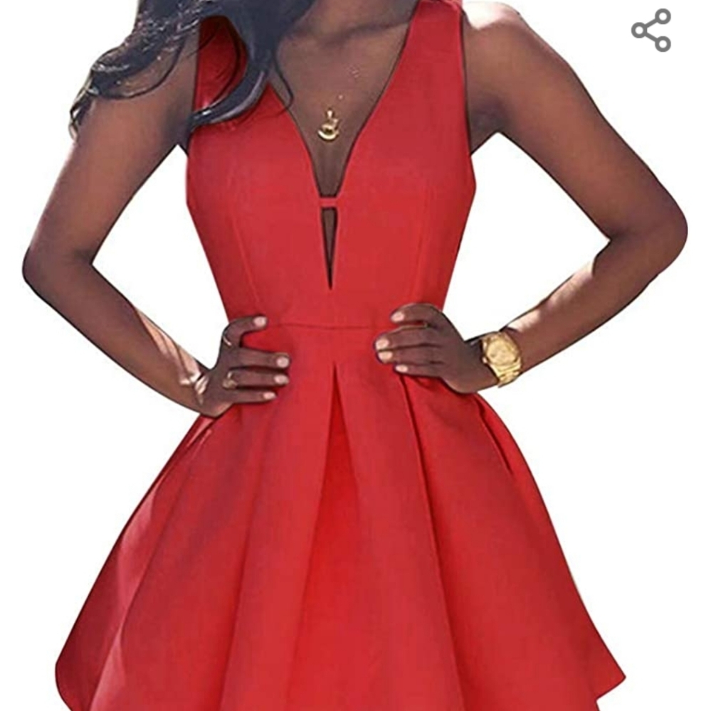 Red A Line Homecoming Dress